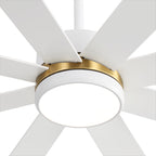 Ventilateur de plafond noir à 8 pales de 65 pouces avec éclairage LED et télécommande