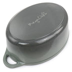 Cocotte ovale en fonte émaillée de 7 litres, couleur Nuage d'orage