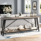 Table console extra longue de 70,9 pouces, style industriel.