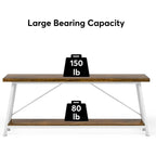 Table console extra longue de 70,9 pouces, style industriel.