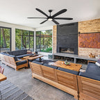 Ventilateur de plafond 6 pales 72 pouces Driftwood avec lumière et télécommande