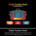 Multicuiseur de 8,5 pintes (environ 8 litres) avec mijoteuse 8 en 1, cocotte, cuiseur vapeur, couvercle en verre, cuillère intégrée et casserole allant au four jusqu'à 260 °C (500 °F).