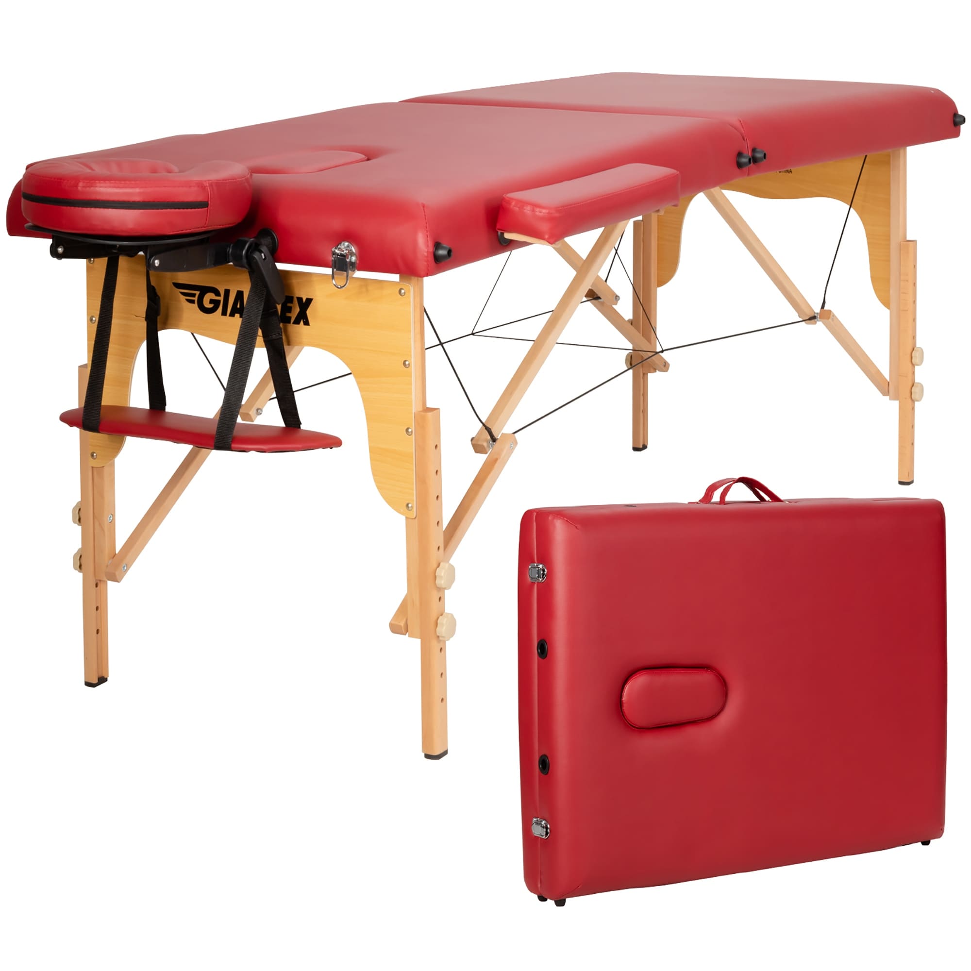 Table de massage portable de 213 cm (84 po) de long, réglable, pour le visage, les soins spa et les tatouages, avec sac de transport.