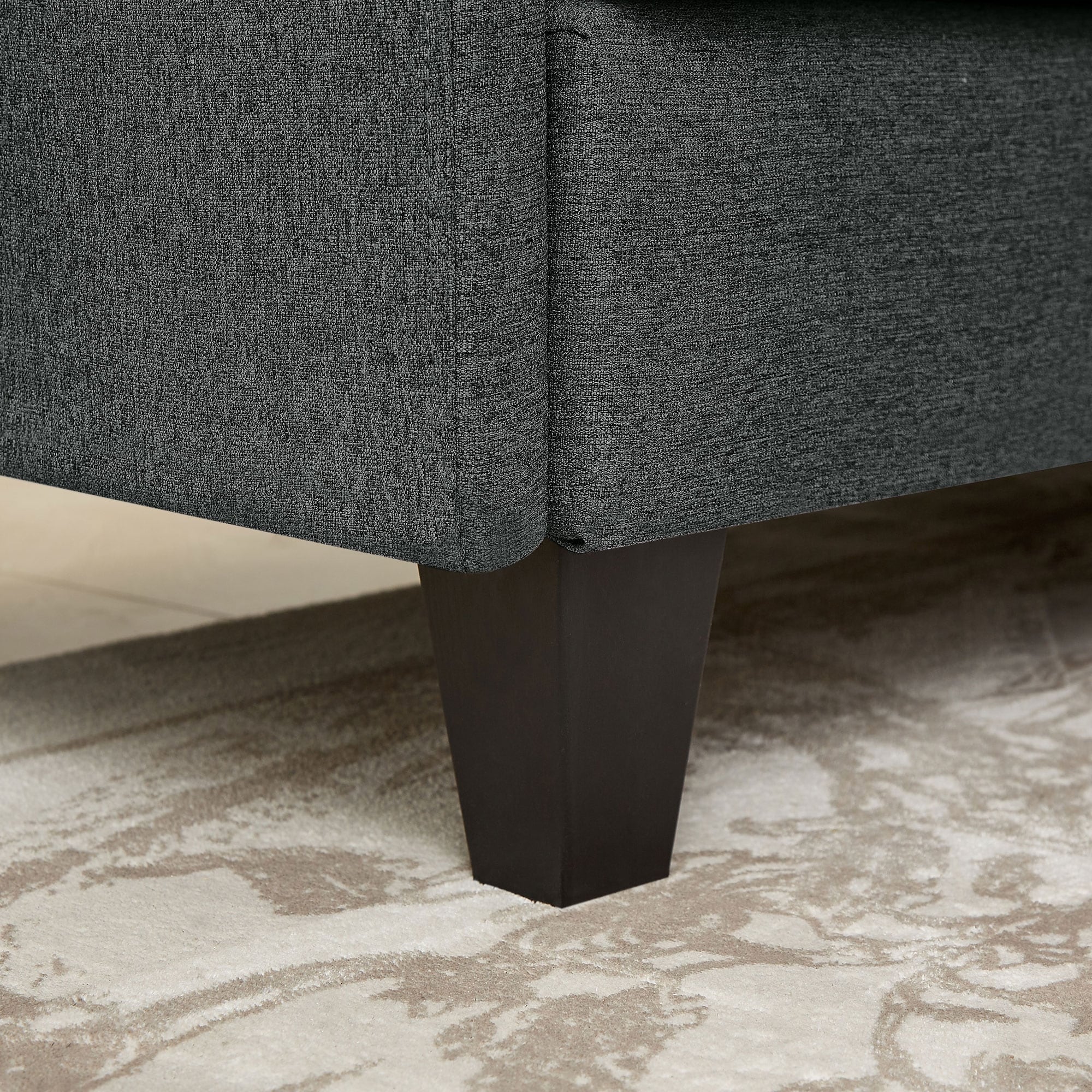 Canapé d'angle en L de 86,22 pouces avec poches de rangement latérales