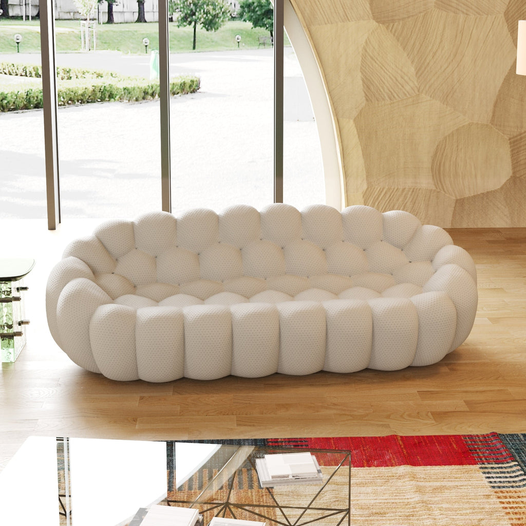 Canapé bulle moderne 3D en forme de nid d'abeille de 250 cm (98,43 pouces)