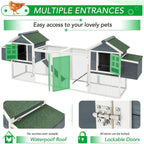 Poulailler AECOJOY 144'' Grand enclos, cage à volailles en bois