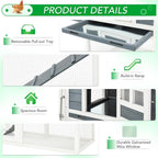 Poulailler AECOJOY 144'' Grand enclos, cage à volailles en bois