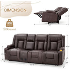 Canapé inclinable manuel AECOJOY pour camping-car, canapé inclinable en polyuréthane, sièges de cinéma maison avec console