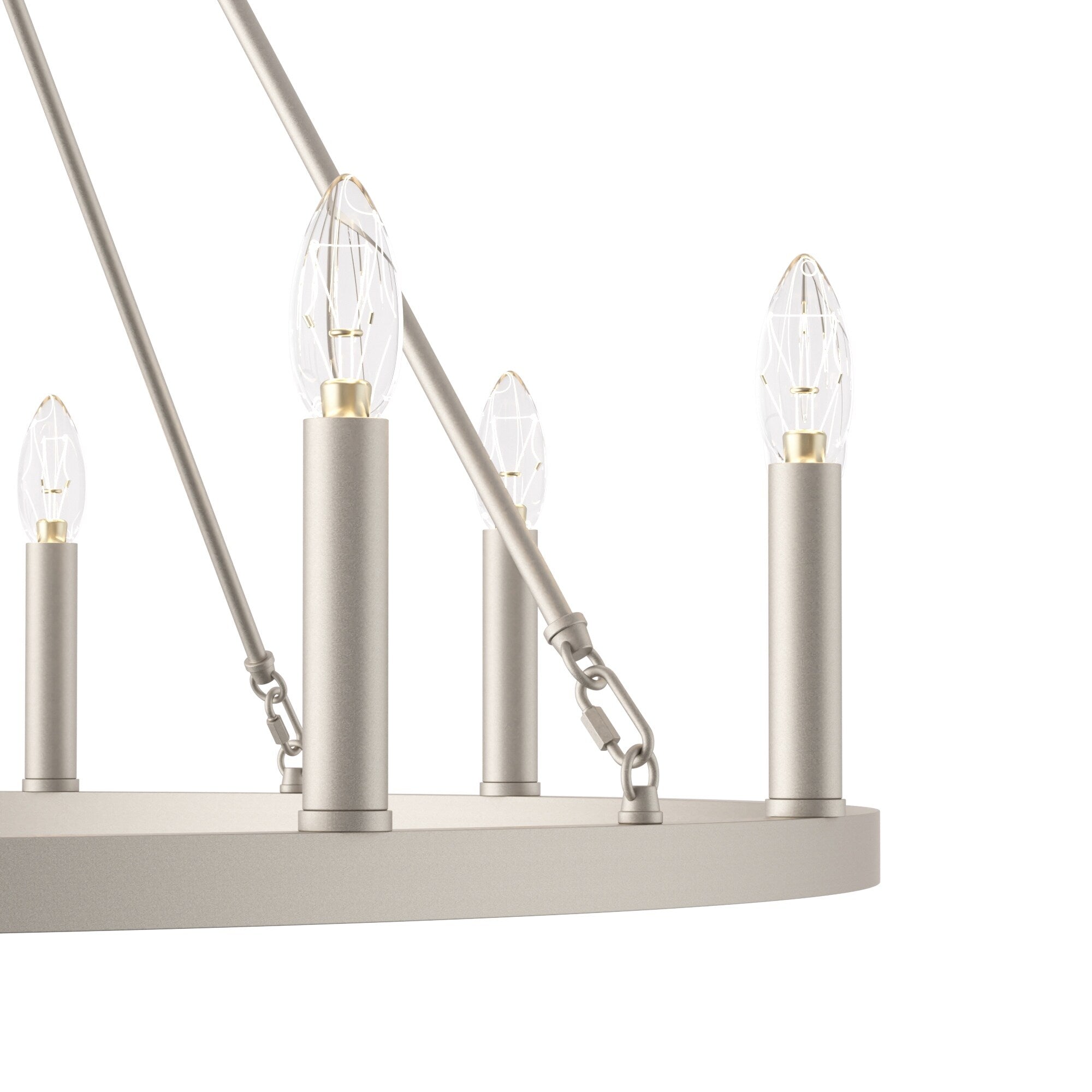 Lustre Acroma style ferme à 12 lumières, forme roue de chariot, 101,6 cm (40 po), homologué UL - 101,6 cm (40 po) de profondeur x 350 cm (138 po) de hauteur