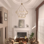 Lustre Acroma moderne à 20 lumières, style ferme, rond, 40 po, en forme de roue de chariot, homologué UL.