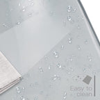 Chaise de bureau à roulettes pivotante en acrylique, sans accoudoirs et réglable en hauteur