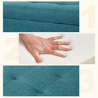 Banc coffre de rangement en cuir reconstitué Adeco 50