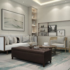 Banc coffre de rangement en cuir reconstitué Adeco 50