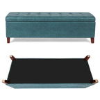 Banc coffre de rangement en cuir reconstitué Adeco 50