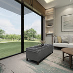 Banc coffre de rangement en cuir reconstitué Adeco 50