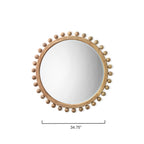 Miroir rond en bois naturel Alden Décor Orion