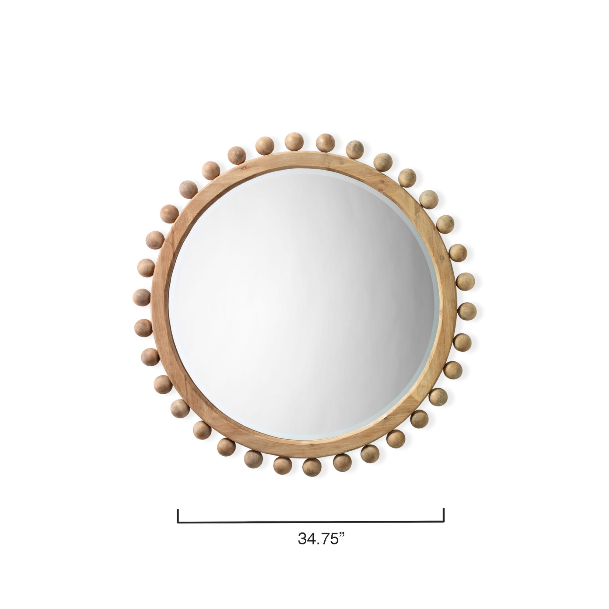 Miroir rond en bois naturel Alden Décor Orion