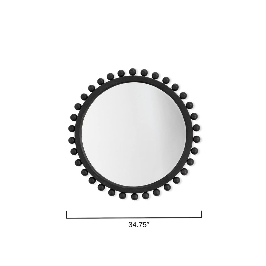 Miroir rond en bois naturel Alden Décor Orion