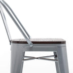 Tabourets de bar style ferme Andeworld, ensemble de 4 tabourets de bar hauteur comptoir - Lot de 4