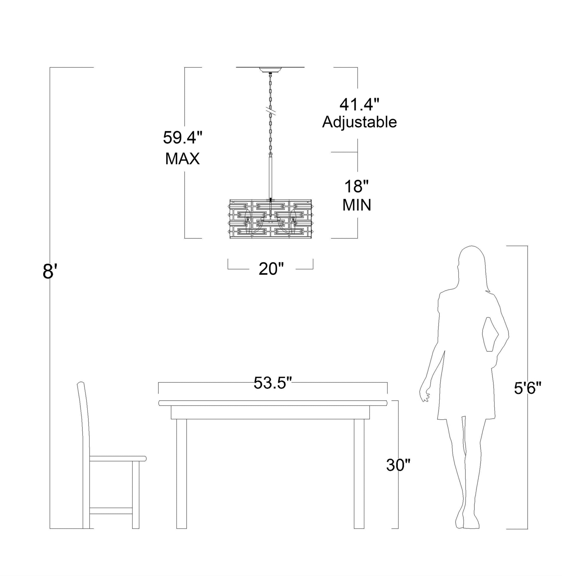 Lustre Anita à abat-jour tambour et prisme en verre transparent