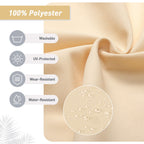 Ensemble de 4 coussins pour chaise de patio à dossier haut Aoodor, 46 x 21 x 4 pouces (coussins seulement)