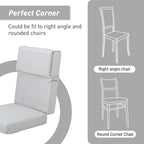 Ensemble de 4 coussins pour chaise de patio à dossier haut Aoodor, 46 x 21 x 4 pouces (coussins seulement)