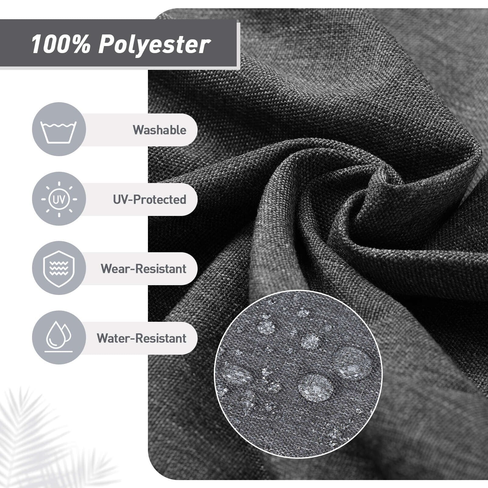 Ensemble de 4 coussins pour chaise de patio à dossier haut Aoodor, 46 x 21 x 4 pouces (coussins seulement)