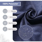 Ensemble de 4 coussins pour chaise de patio à dossier haut Aoodor, 46 x 21 x 4 pouces (coussins seulement)