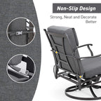 Ensemble de 4 coussins pour chaise de patio à dossier haut Aoodor, 46 x 21 x 4 pouces (coussins seulement)