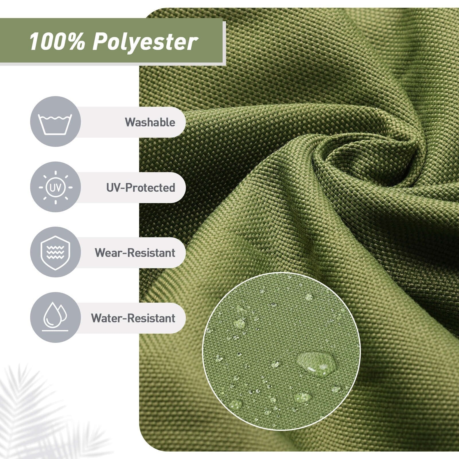 Ensemble de 4 coussins pour chaise de patio à dossier haut Aoodor, 46 x 21 x 4 pouces (coussins seulement)