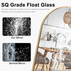 Miroir sur pied en bois arqué, miroir mural