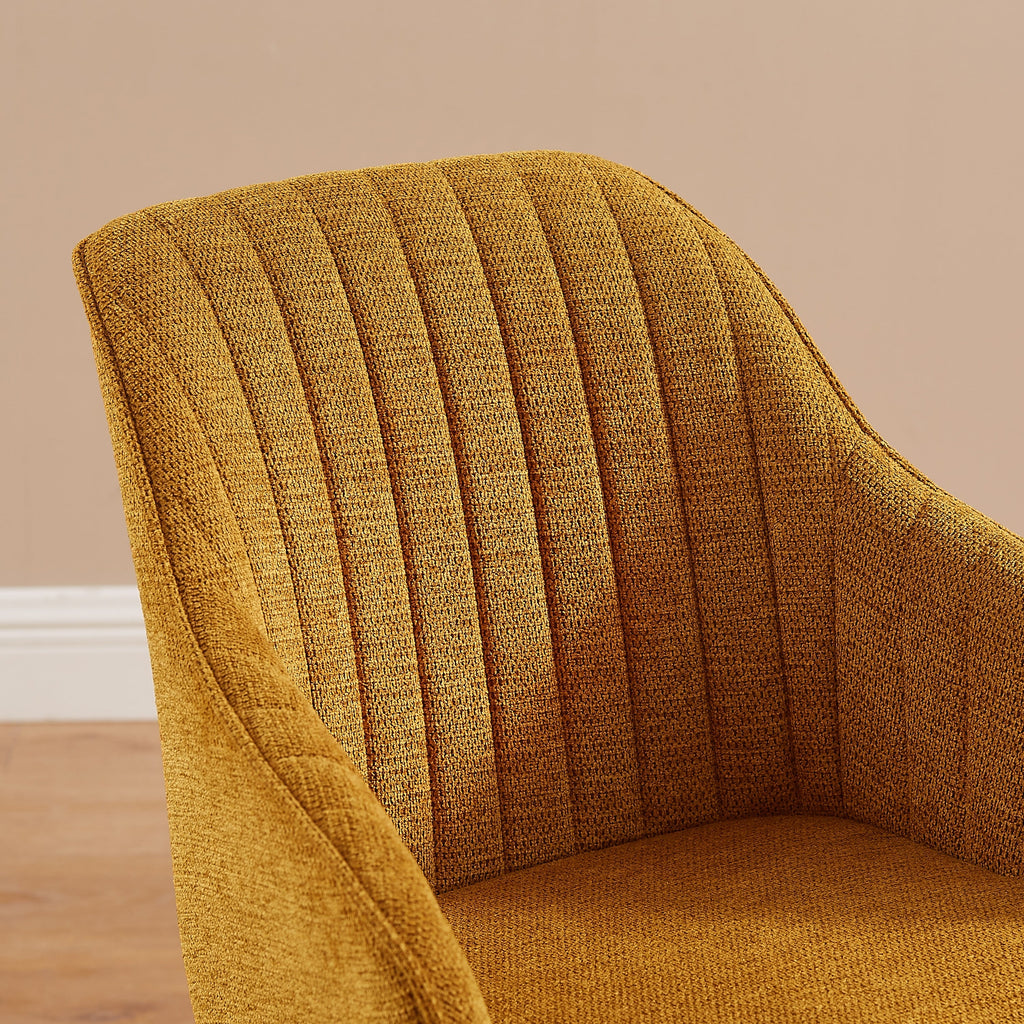 Fauteuil pivotant Art Leon pour bureau à domicile moderne avec pieds en bois