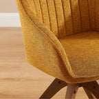 Fauteuil pivotant Art Leon pour bureau à domicile moderne avec pieds en bois