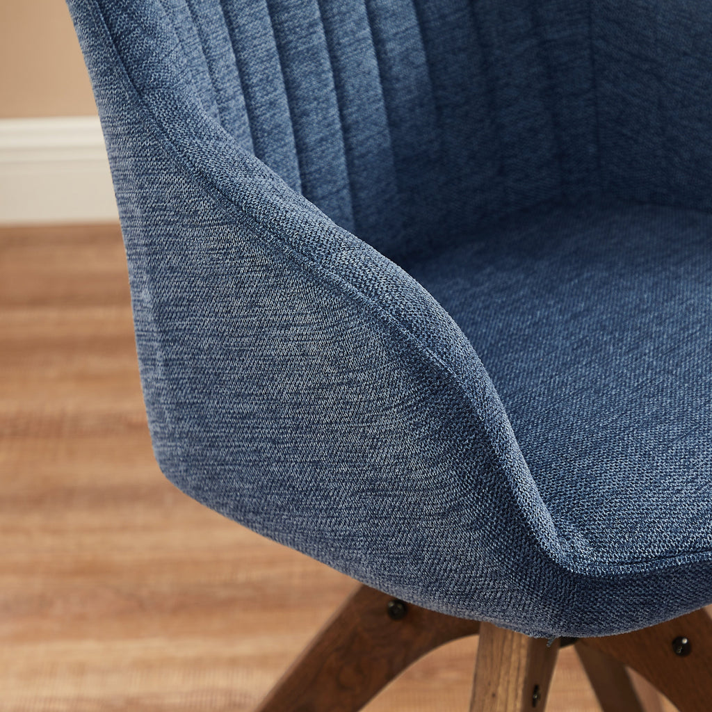 Fauteuil pivotant Art Leon pour bureau à domicile moderne avec pieds en bois