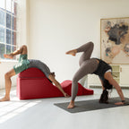 Chaise longue convertible Avana Kami / Yoga et massage - Pouf 2 en 1 avec fauteuil de yoga dépliable dissimulé, Microvelours - Non disponible