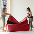 Chaise longue convertible Avana Kami / Yoga et massage - Pouf 2 en 1 avec fauteuil de yoga dépliable dissimulé, Microvelours - Non disponible