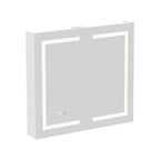 Armoire à pharmacie murale blanche avec miroir LED antibuée 6000K