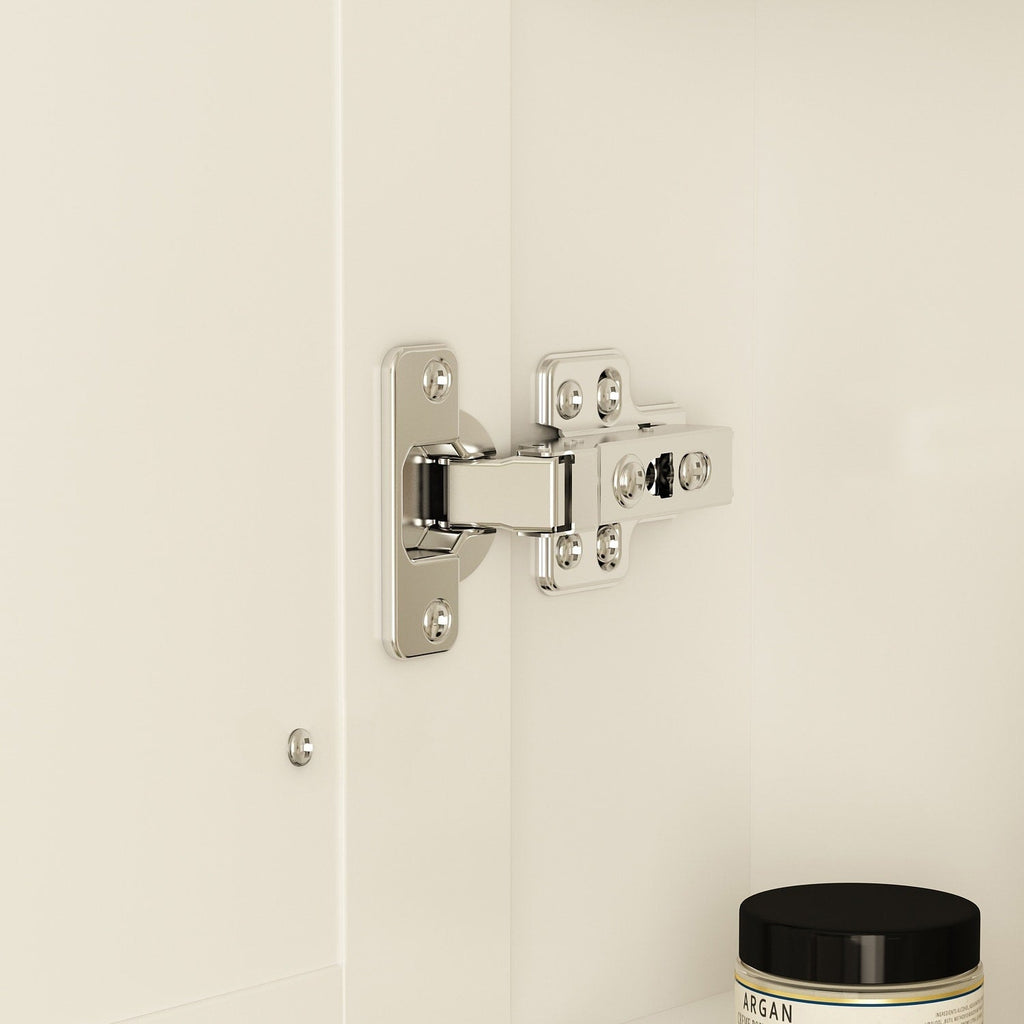 Armoire à pharmacie murale blanche avec miroir LED antibuée 6000K