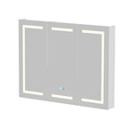 Armoire à pharmacie murale blanche avec miroir LED antibuée 6000K