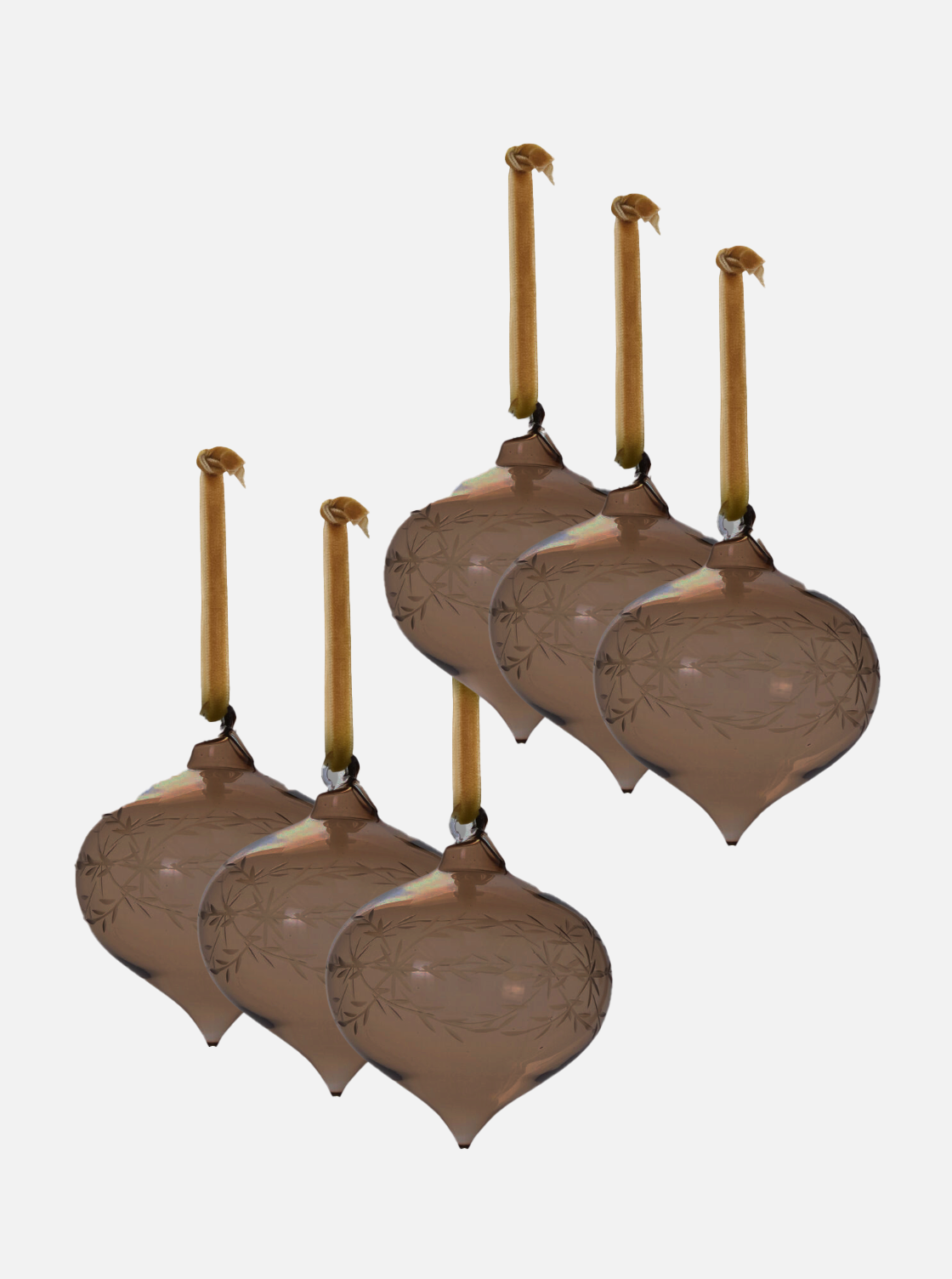 Boule de Noël en verre gravé