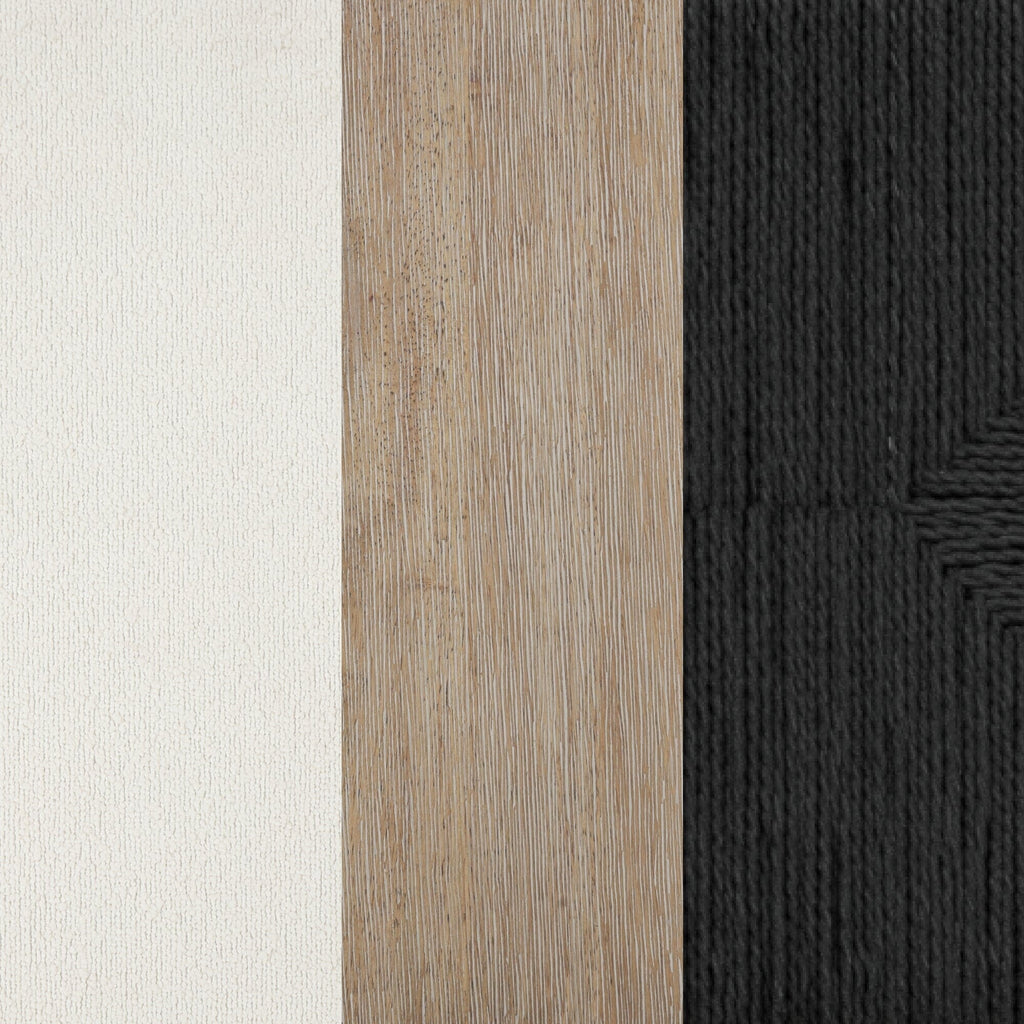 Tabouret de bar bohème Beacon en boucle, chaise de comptoir rembourrée avec structure en bois massif et dossier en jonc de mer tressé