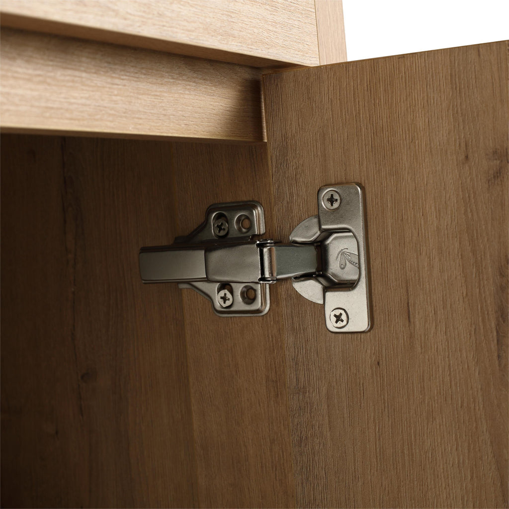 Meuble-lavabo Beingnext 24/30/36 avec vasque, meuble-lavabo autoportant avec porte à fermeture douce et étagère réglable