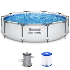 Piscine extérieure ronde hors sol Bestway Steel Pro MAX 10'x30 avec pompe - 10 pi x 30 po.