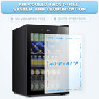 Cave à vin de 4,4 pi³ avec éclairage DEL et boutons tactiles, étagères amovibles, niveau sonore inférieur à 38 dB