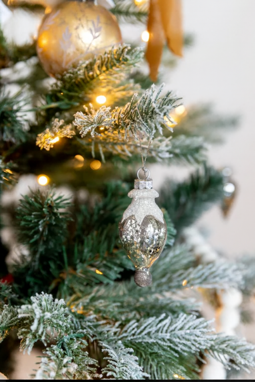 Ornements à paillettes antiques | Lot de 6