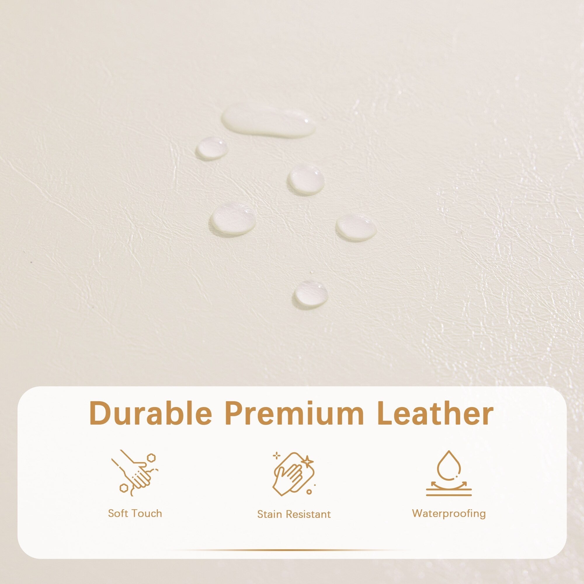 Pouf de rangement rectangulaire capitonné en similicuir (50,3 x 17,50 x 18 cm)