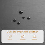 Pouf de rangement rectangulaire capitonné en similicuir (50,3 x 17,50 x 18 cm)