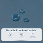 Pouf de rangement rectangulaire capitonné en similicuir (50,3 x 17,50 x 18 cm)