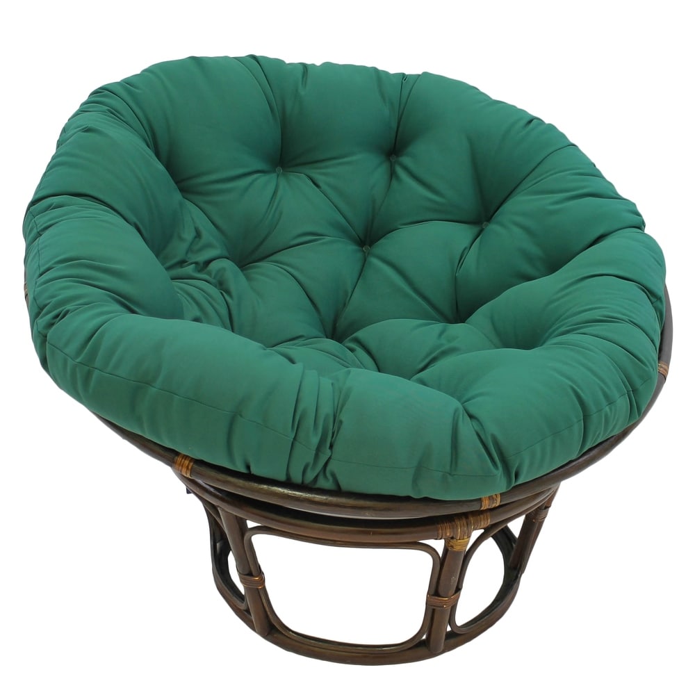 Fauteuil Papasan Bali en rotin de 107 cm avec coussin en sergé