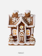 Décorations lumineuses pour maisons en pain d'épice